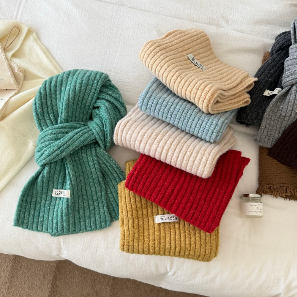 Winter Soft Wool-Blend Warm Knit Scarf 6W6NSC95