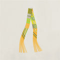 Simple Striped Print Tassel Silk Scarf 6W6NSI247