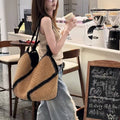 Straw Woven Large Capacity Beach Shoulder Bag 8CW6BBG516L