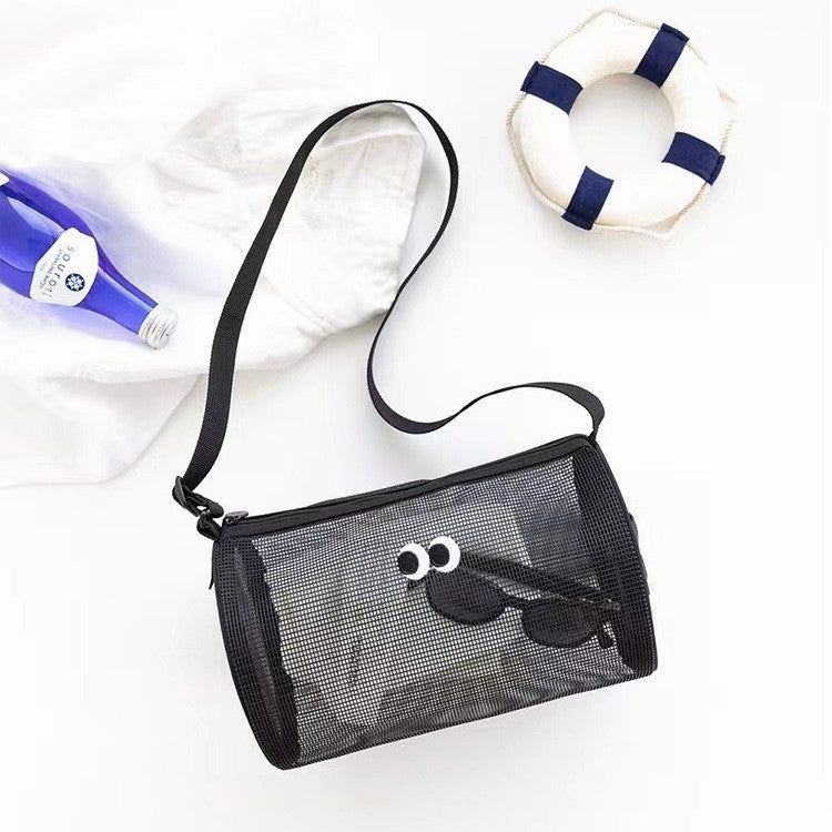 Cylindrical Mesh Solid Color Hollow Shoulder Bag 8CW6BBG470L