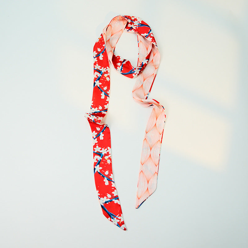 Sweet Floral Print Skin Silk Scarf 6W6NSI226