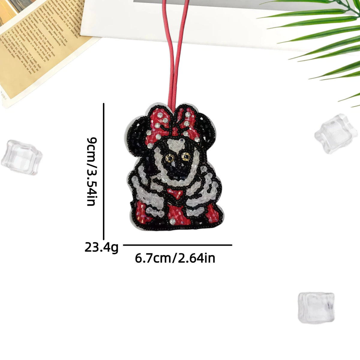 Cute Cartoon Rhinestones Horse Pendant Bag Charm 6W10BBC803