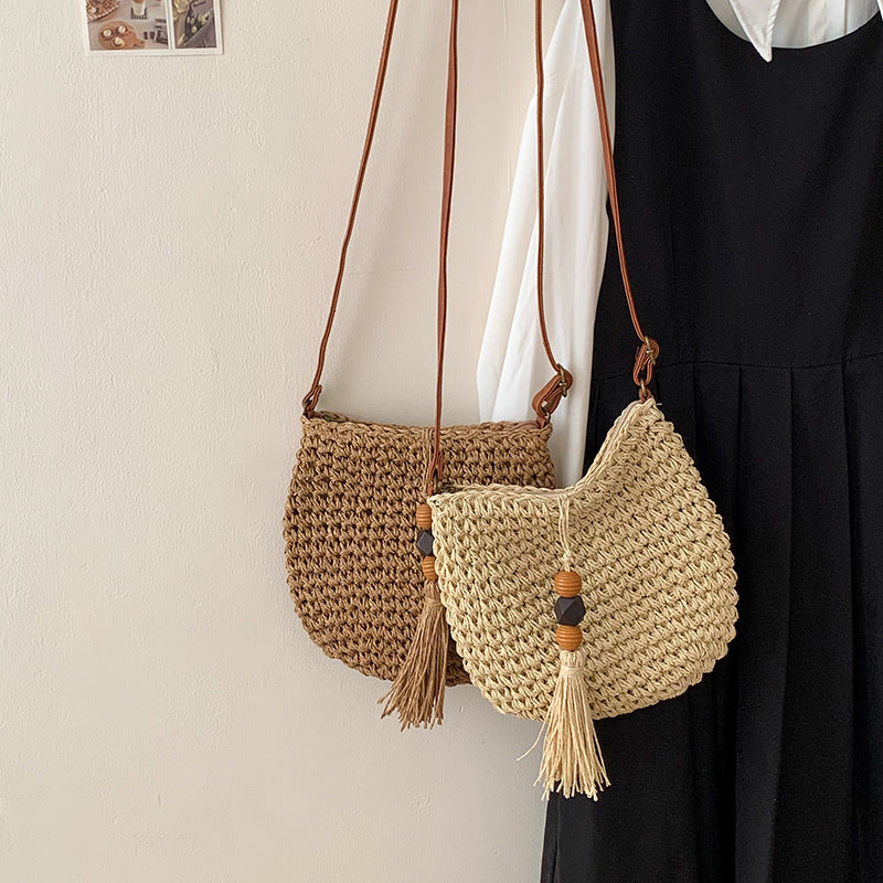Bohemian Woven Crossbody Bag - DippedShop Wholesale - #5219