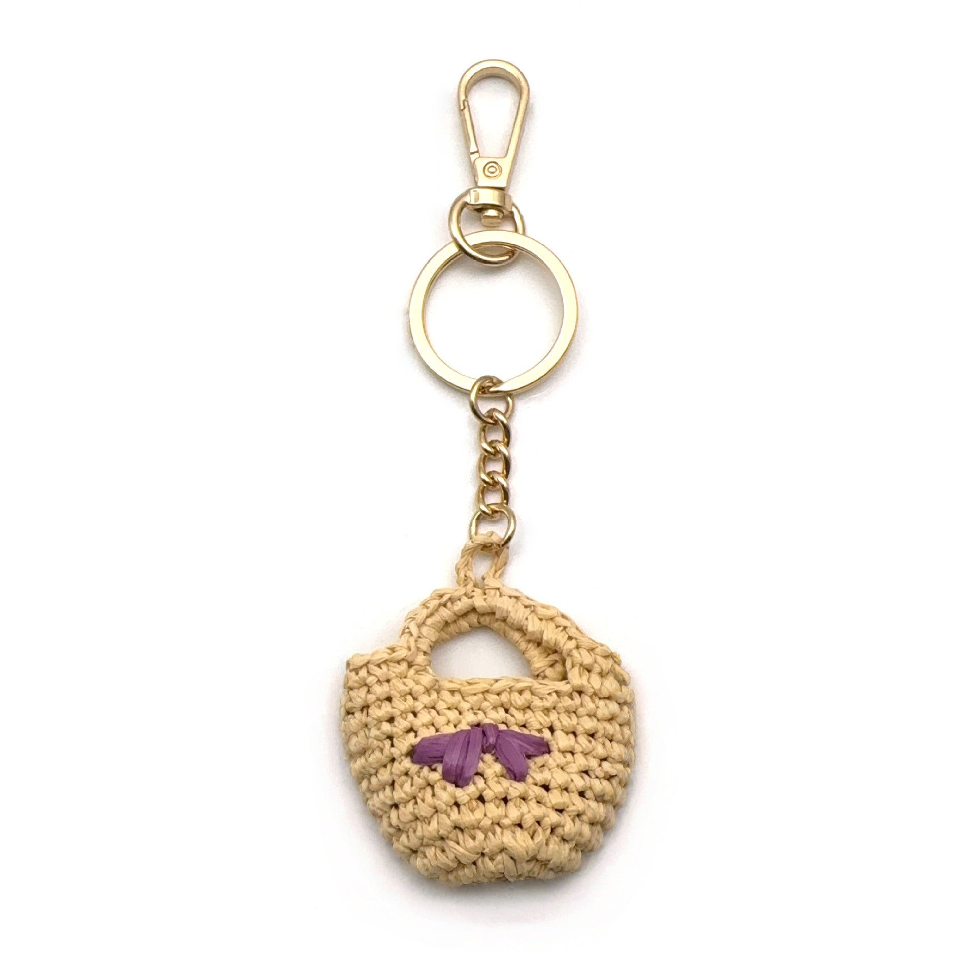 Mini Raffia Tote Bag Handmade Keychain Bag Charm MK2ZCAS6W10BBC50