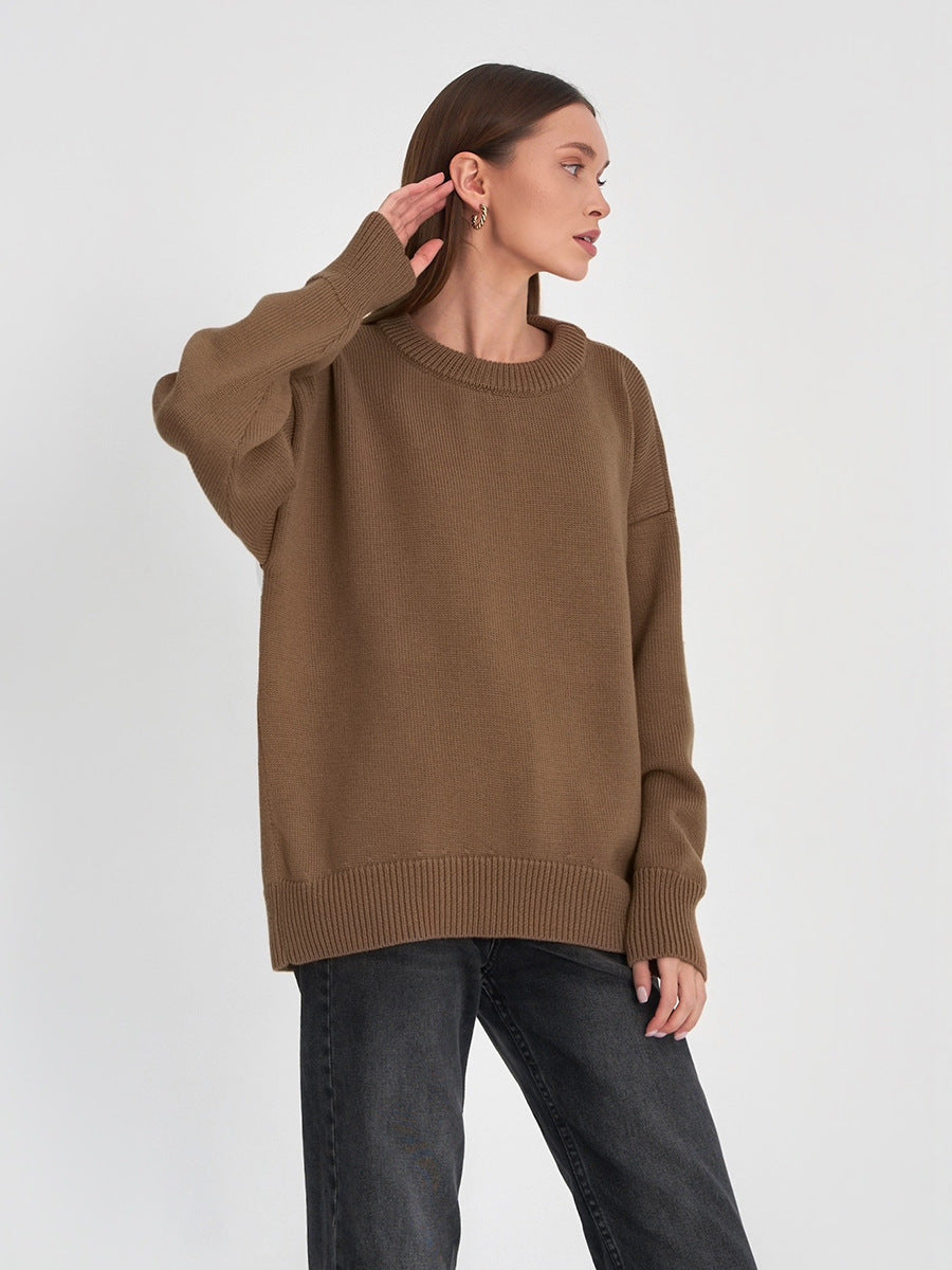Solid Loose Sweater - DippedShop Wholesale - #2083
