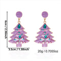 Chunky Sparkly Rhinestone Christmas Dangle Earrings 6W6JER680