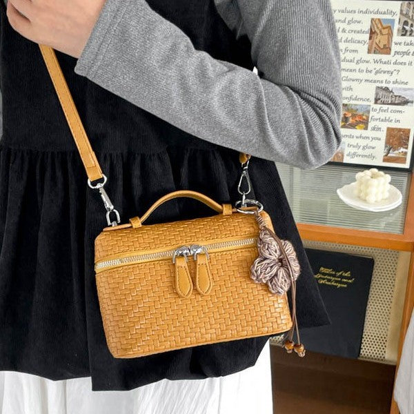 Retro Woven Square Case Crossbody Bag 6W10BBG1895