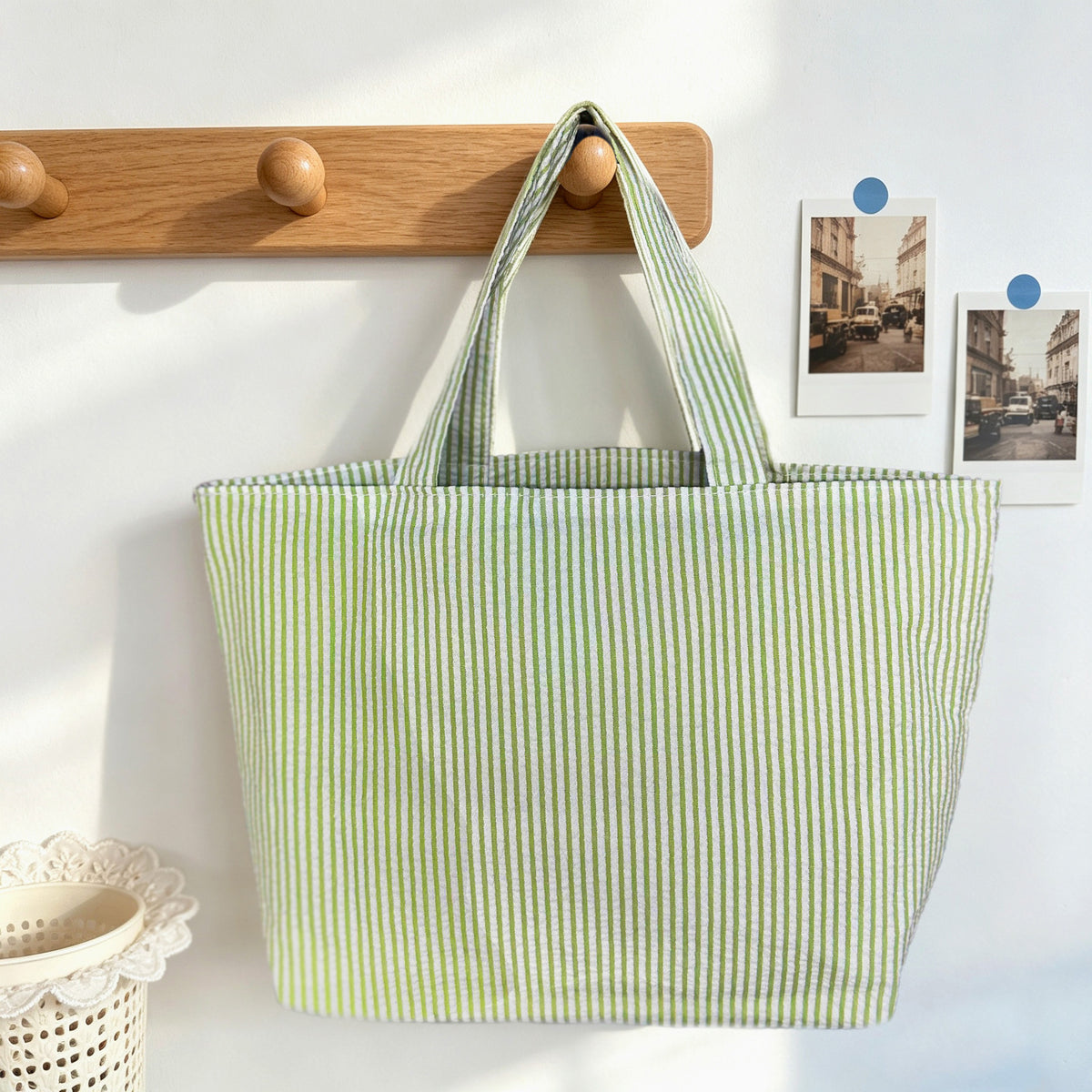 Minimalist Striped Print Large Capacity - DippedShop Wholesale - #9555
