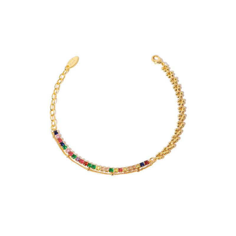 Chunky Colorful Zirconia Bracelet - DippedShop Wholesale - #9443