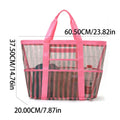 Striped Beach Multi-Functional Mesh Storage Bag 8BW6BOB87T