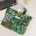 Casual Floral Embroidery Large Capacity Makeup Bag MK2BW6W10BOB403
