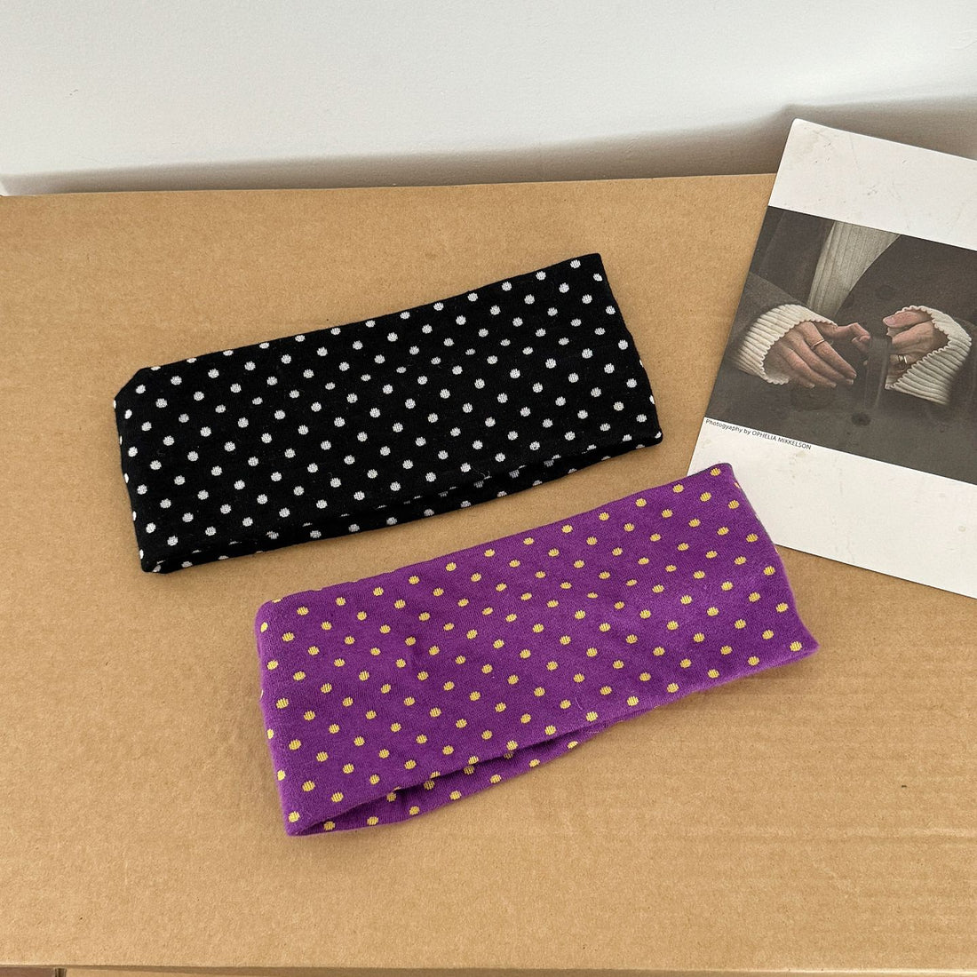 Polka Dot Color Block Headband - DippedShop Wholesale - #3315