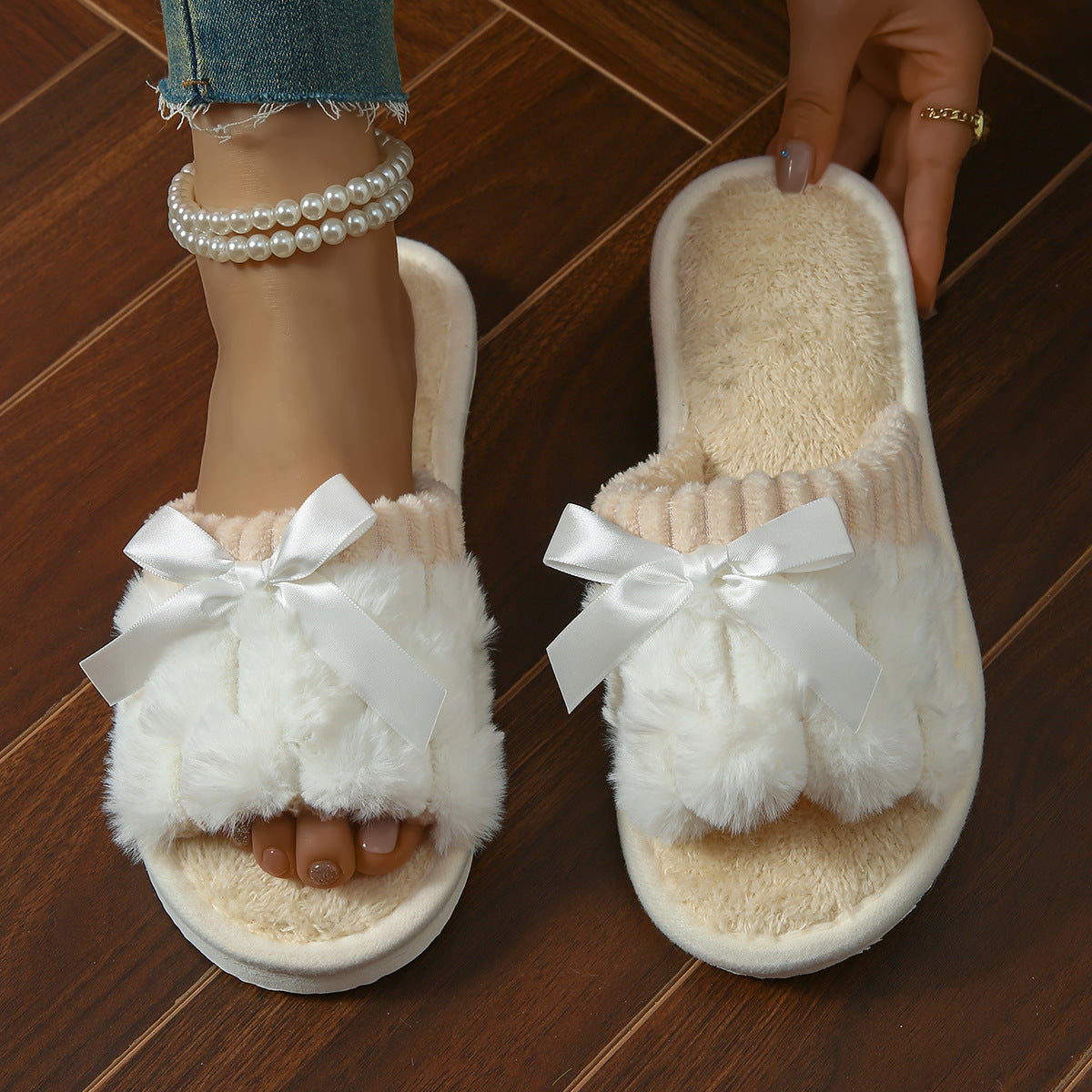 Thick Plush Indoor Slippers - DippedShop Wholesale - #6627