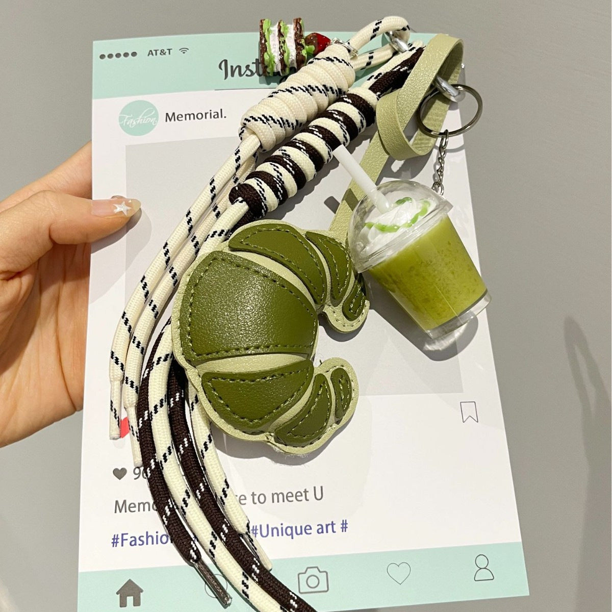 Chic Croissant Star Pendant Keychain Bag Charm 6W10BBC352