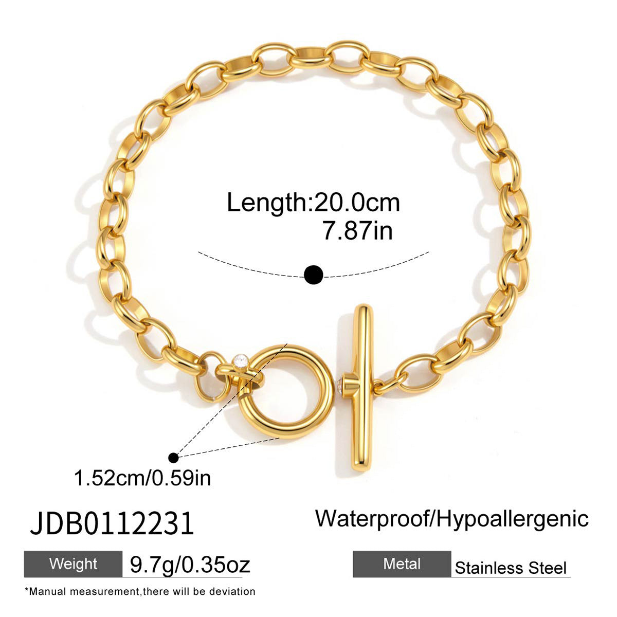 Fashion Gold Plated Cuban Chai - DippedShop Wholesale - #2579