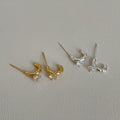 Rhinestone C-Shaped Stud Earrings - DippedShop Wholesale - #8771