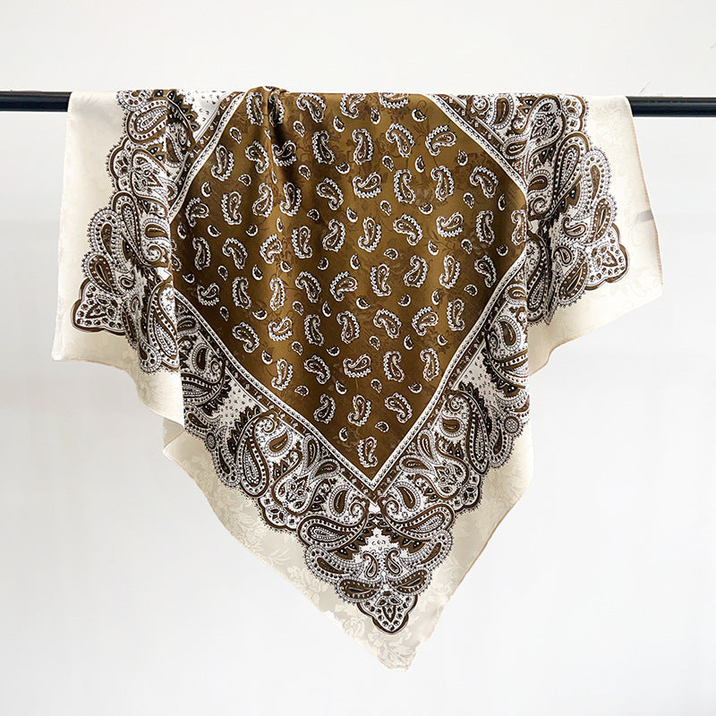 Vintage Paisley Print Lightweight Square Scarf MK2BW6W6NSI06