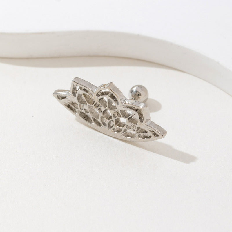 Gothic Halloween Spider Web Stud Earring 6W6JER547