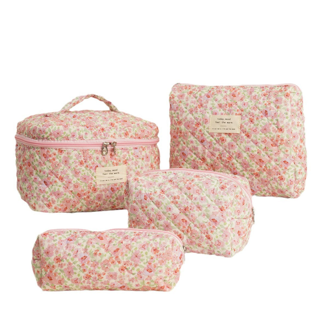 Cute Flower Printed Quilted Cosmetic Bag DP25E863