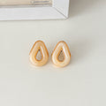 Minimalist Solid Color Hollow Acrylic Stud Earring 6W6JER559