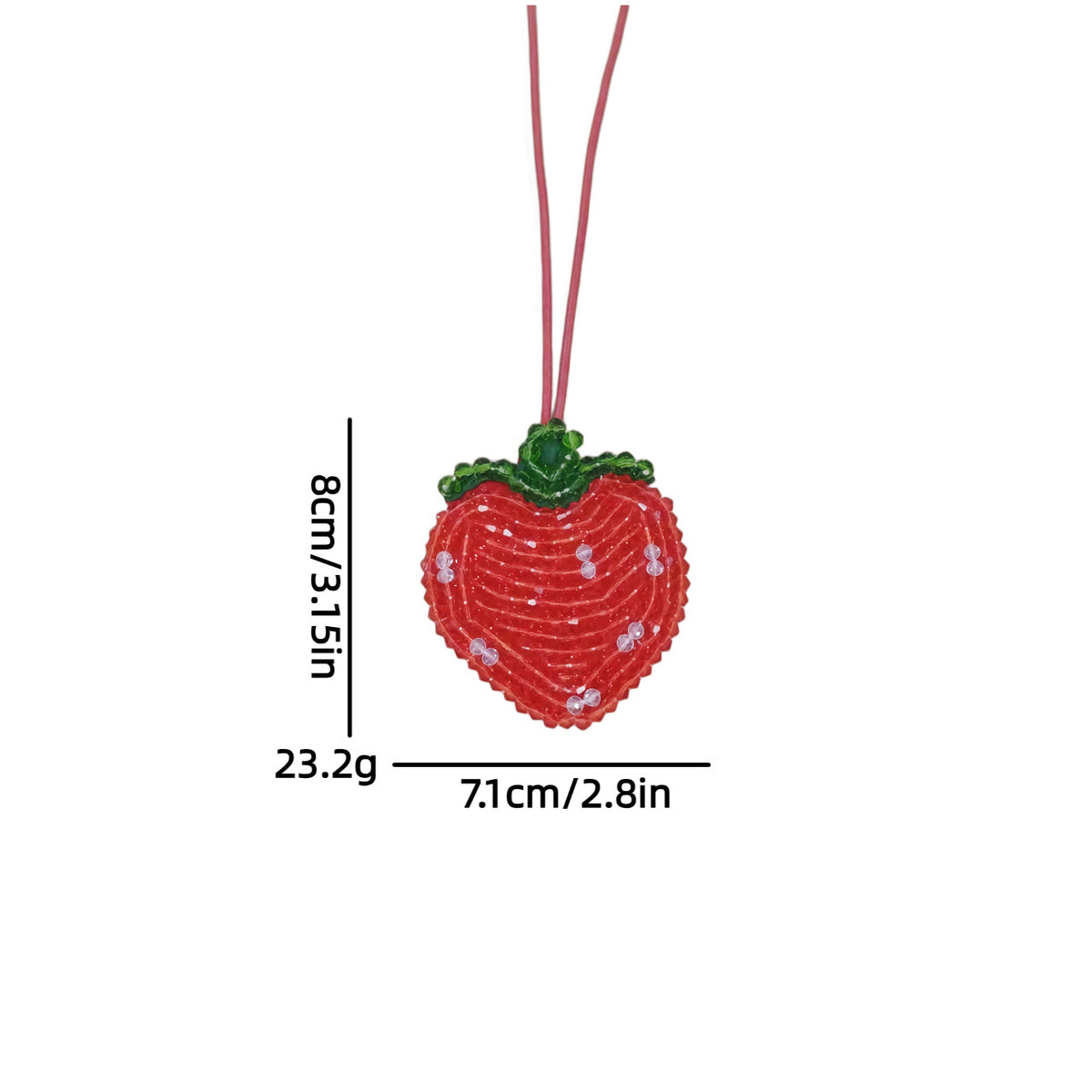 Fresh Handmade Beads Cherry Pendant Bag Charm 6W10BBC801