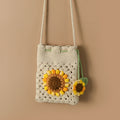 Handmade Crochet Sunflower Crossbody Shulder Bag MK2CCR6W10BBG432