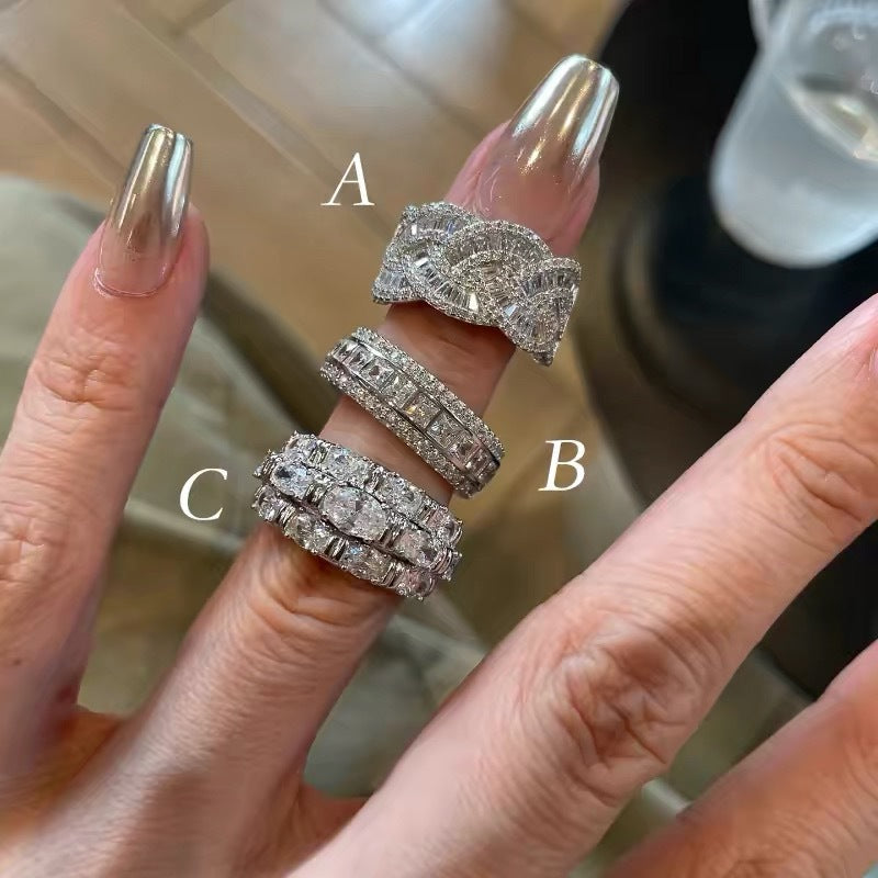 Sparkly Rhinestone Stackable Ring - DippedShop Wholesale - #5315