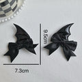 Halloween Black Bow Bat Wing Hair Clips Set 6W6HCP1310