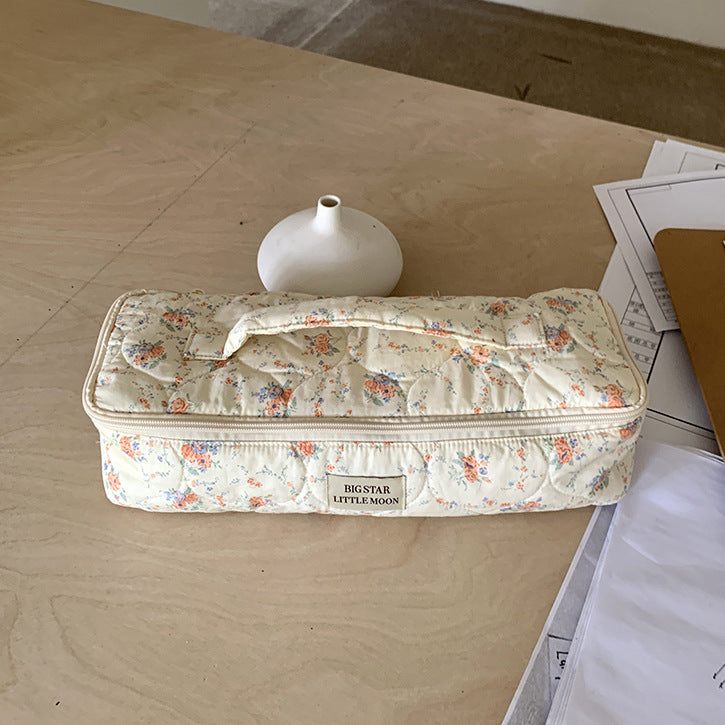 Simple Floral Large Capacity Portable Cosmetic Bag 6S10BOB1030