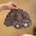 Elegant 3D-Florall Crochet Hollow Out Knit Beanie MK2CK6W6HAT68