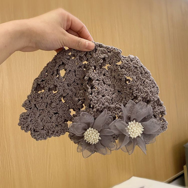 Elegant 3D-Florall Crochet Hollow Out Knit Beanie MK2CK6W6HAT68