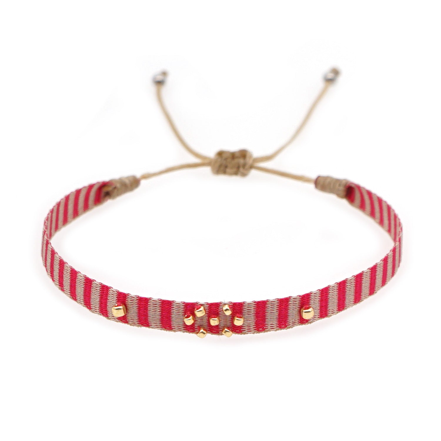 Handmade Seed Bead Braided Adjustable Bracelet 6W6JBR475