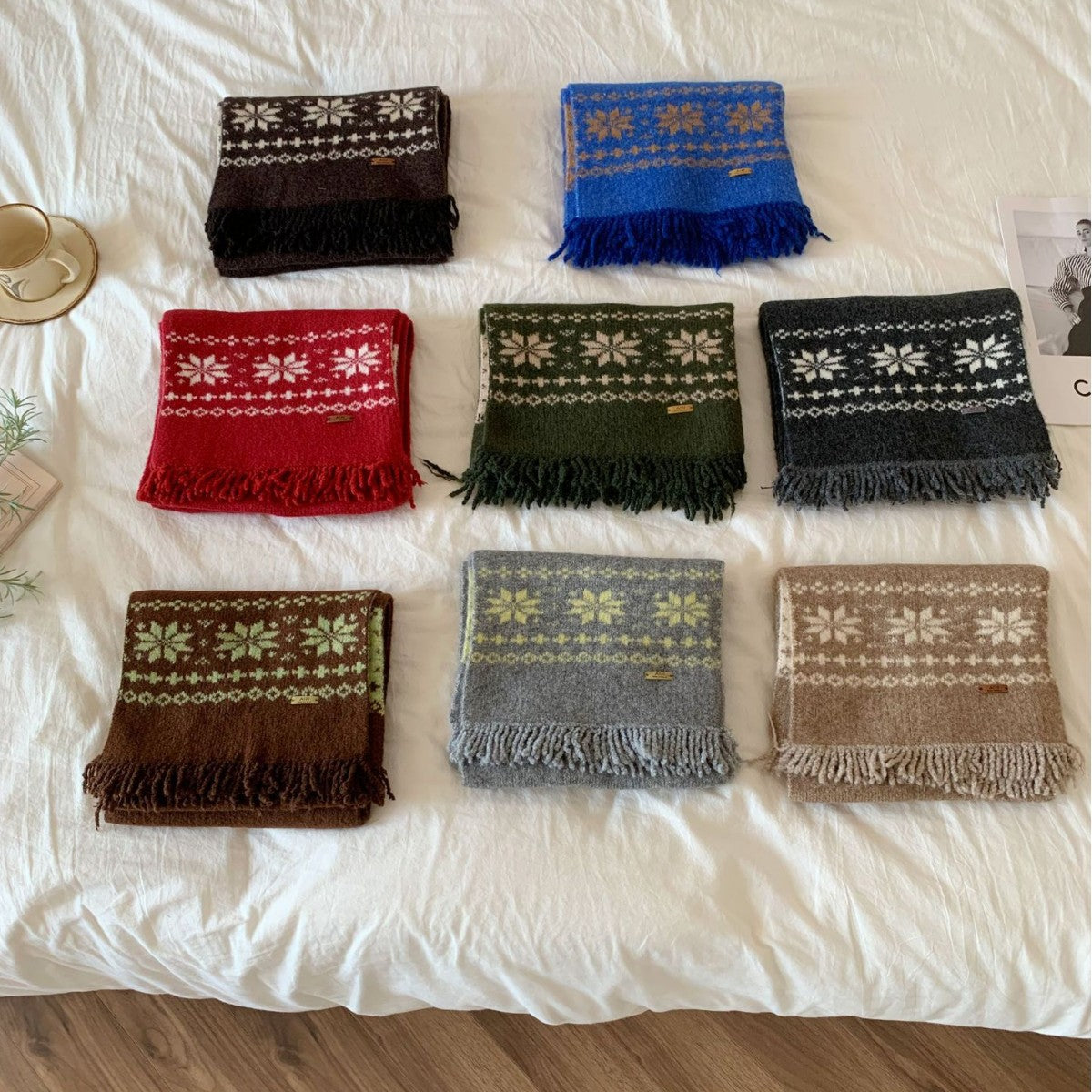 Fair Isle Knit Scarf - DippedShop Wholesale - #4995