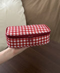 Plaid Large Capacity Cosmetic Bag - DippedShop Wholesale - #0211