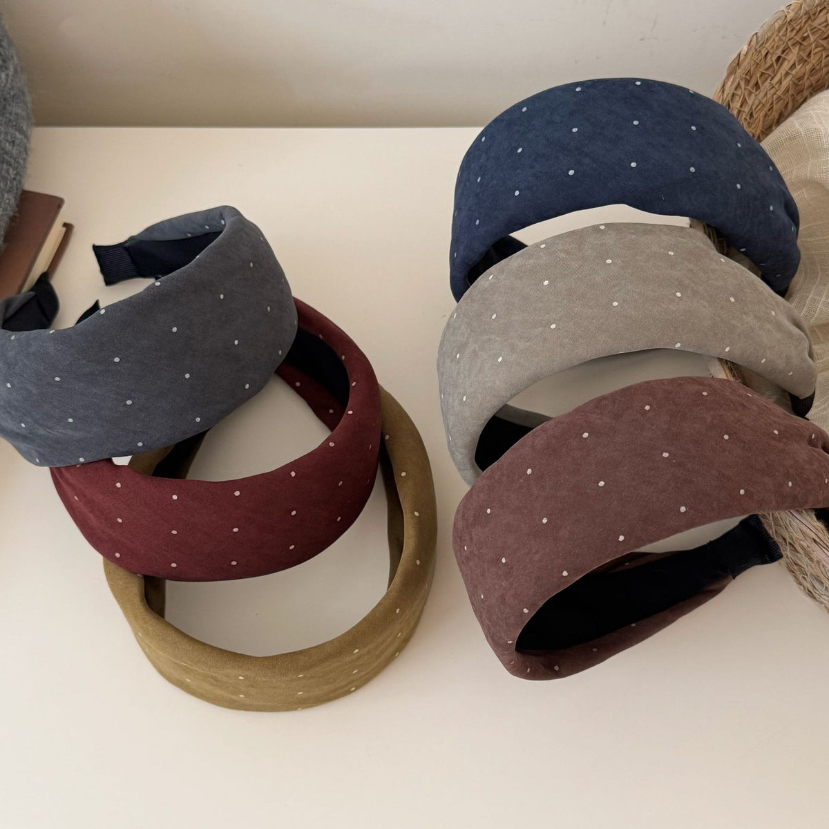 Polka Dot Wide Headband - DippedShop Wholesale - #5571