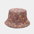 Vintage Floral Print Reversible Beach Bucket Hat MK2BW6W6HAT75