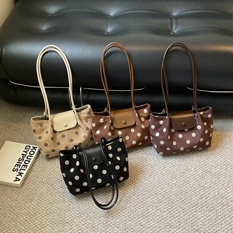 Retro Polka Dots Large Capacity Shoulder Bag 6W10BBG1923