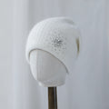 Rhinestone Solid Color Angora Knit Beanie 6W6HAT694