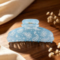 Boho Style Paisley Print Acrylic Hair Clip 6W6HCP1630