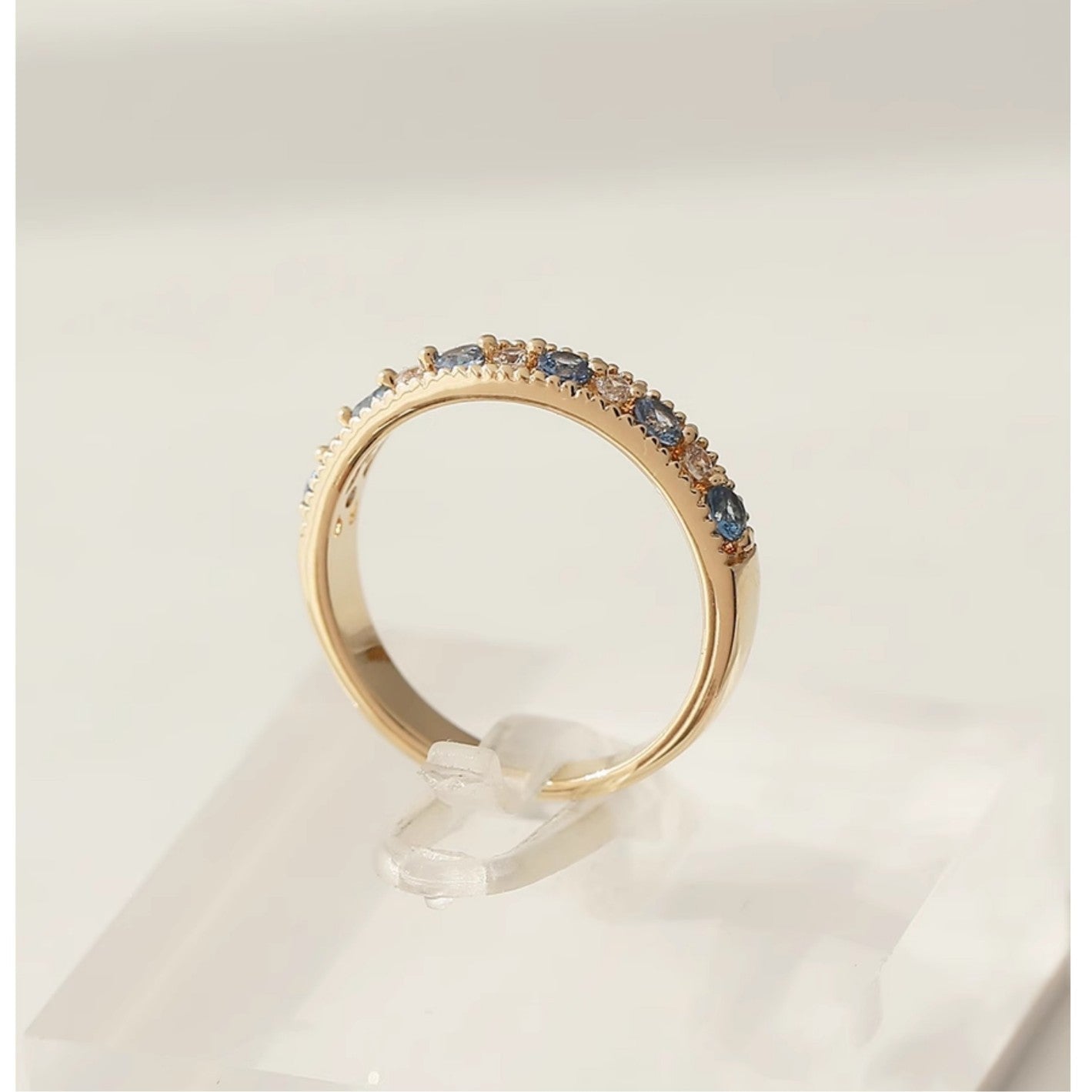 Elegant Gold Plated Blue Cryst - DippedShop Wholesale - #3667