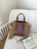 Vintage Hollow Tassel Large Capacity Tote Bag 8BW6BBG423T