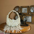 Minimalist Shell Beaded Tassel Evening Handbag 8BW6BBG418