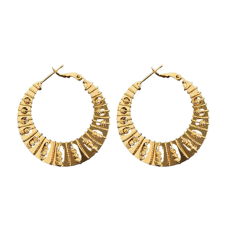 Cut-Out Geometric Hoop Earrings 6W6JER776