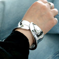 Stylish Gold Plated Open Cuff Bafngle Bracelet 6W6JBR577