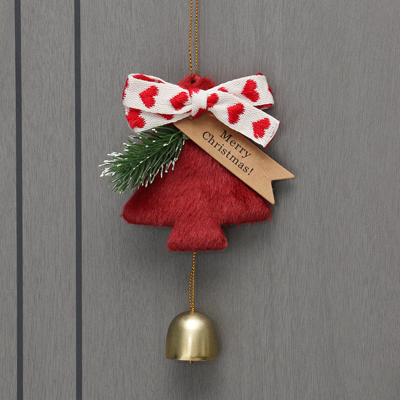 Christmas Tree Jingle Bell Bow Door Decoration DP25G770