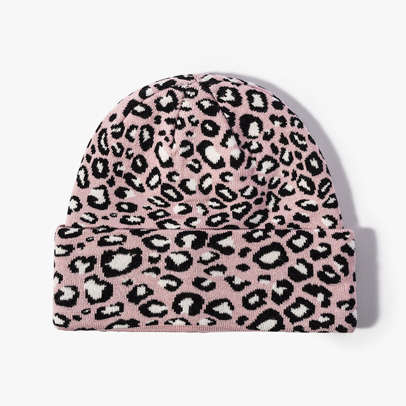 Leopard Print Outdoors Knit Beanie DPKB0201