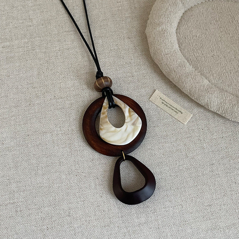 Boho Style Handmade Geometric Beaded Necklace 6W6JNC383L