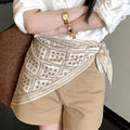 Boho-Style Geometric Print Waist Belt Silk Scarf MK2BLW6W6NSI50