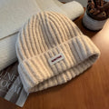 Casual Solid Color Thick Warm Knit Beanie Hat 6W6HAT547