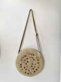 Round Straw Crossbody Bag - DippedShop Wholesale - #1715